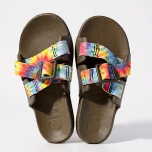 Chaco Slides Sandals Tie Dye Adjustable Straps Casual Comfort‎ Shoes K3